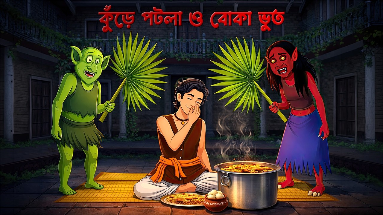 কুঁড়ে পটলা ও বোকা ভূত | Bhuter Golpo | Bengali Village Ghost Stories | Story Bird