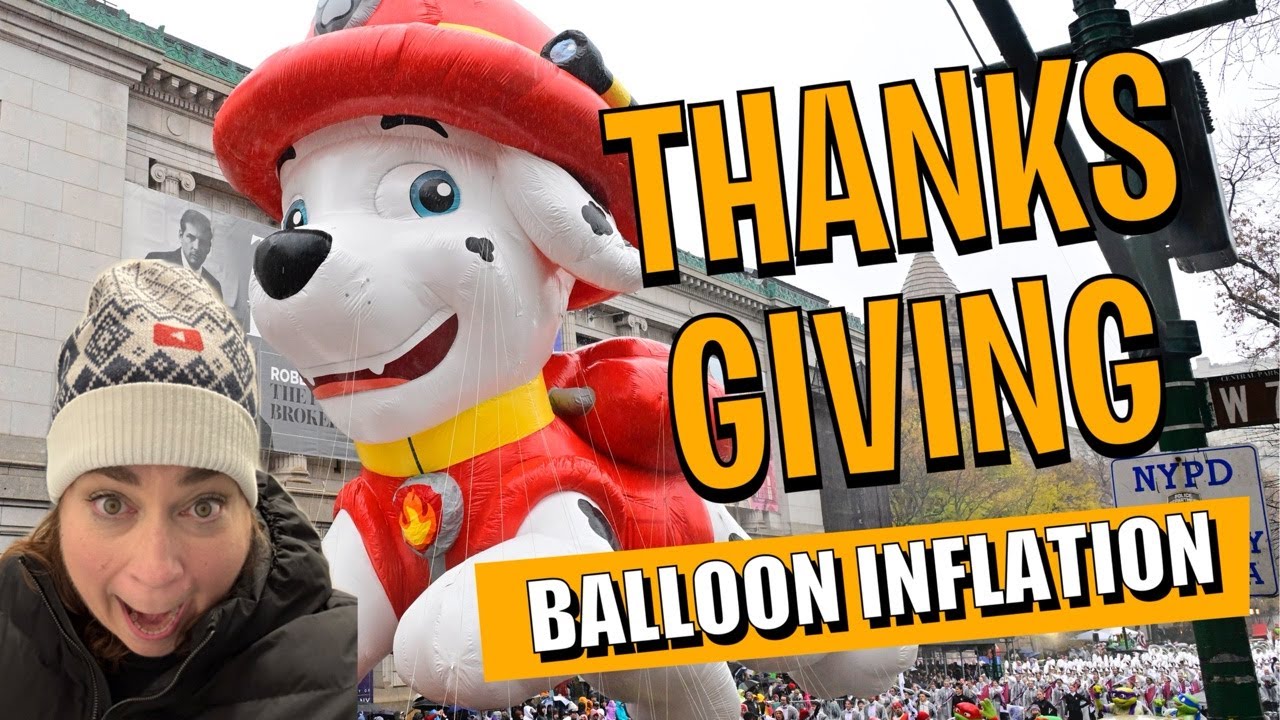 Macy's 34 Giant Balloons get Inflated!  🦃 #nyc #travel
