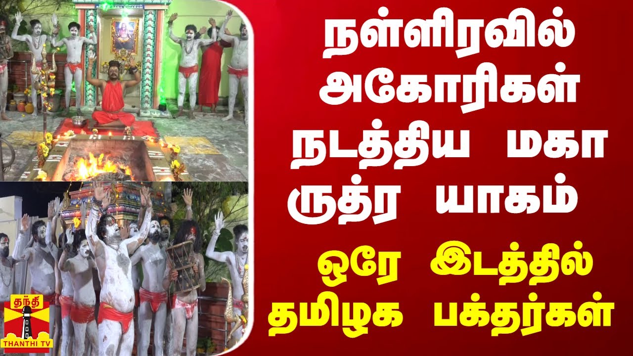 நள்ளிரவில் அகோரிகள் நடத்திய மகா ருத்ர யாகம்... ஒரே இடத்தில் தமிழக பக்தர்கள்