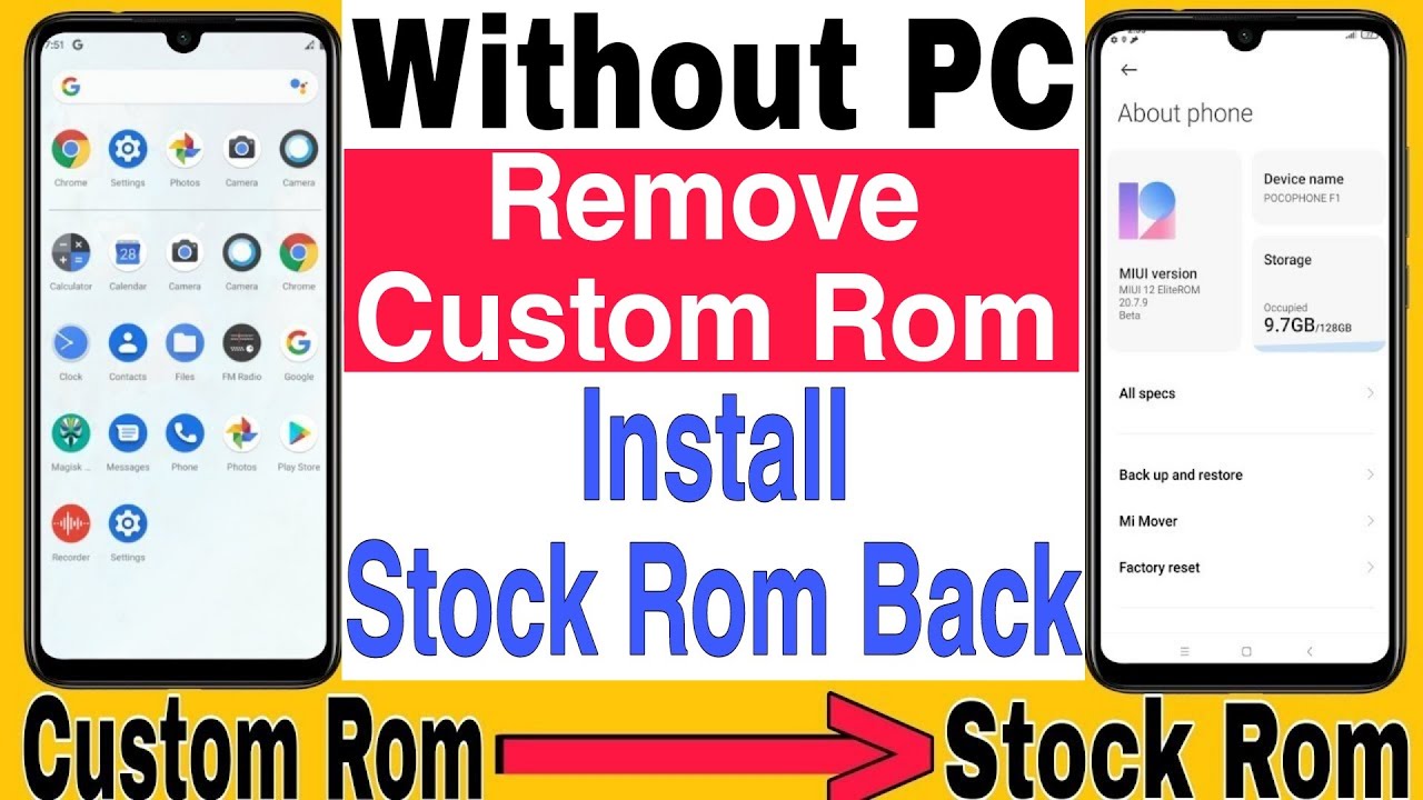 Without PC | How To Rollback Stock Rom From Any Custom Rom | In Any Android Mobile 2024