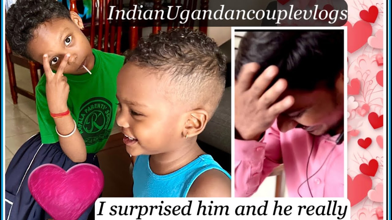 MY INDIAN HUSBAND SURPRISED BY OUR SON&rsquo;S HAIRCUT ❤️🥳 ||  #Nashvlogs #Indianugandancouplevlogs