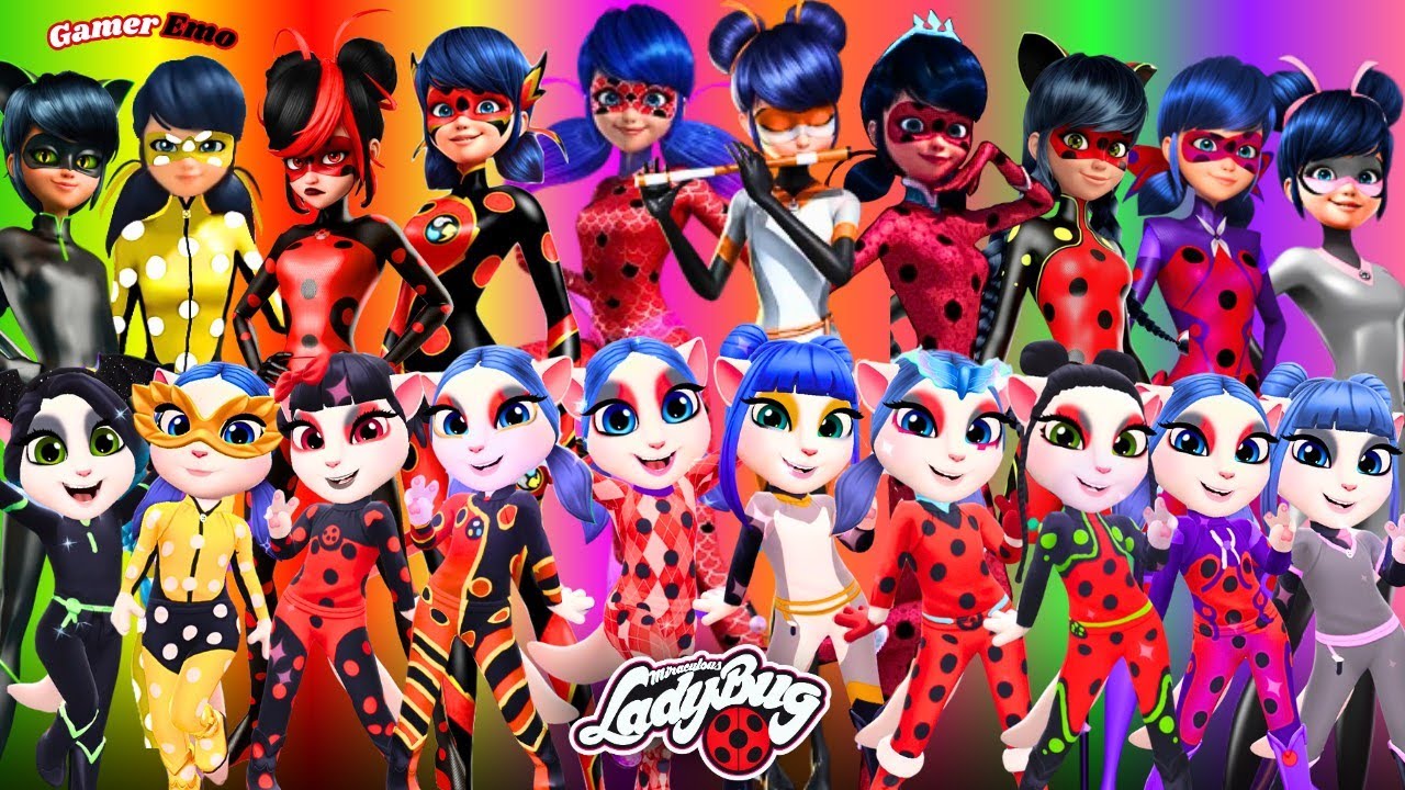 🌈 MIRACULOUS LADYBUG ➕️ ANGELA | Many Ladybug Variations | Cosplay Makeover