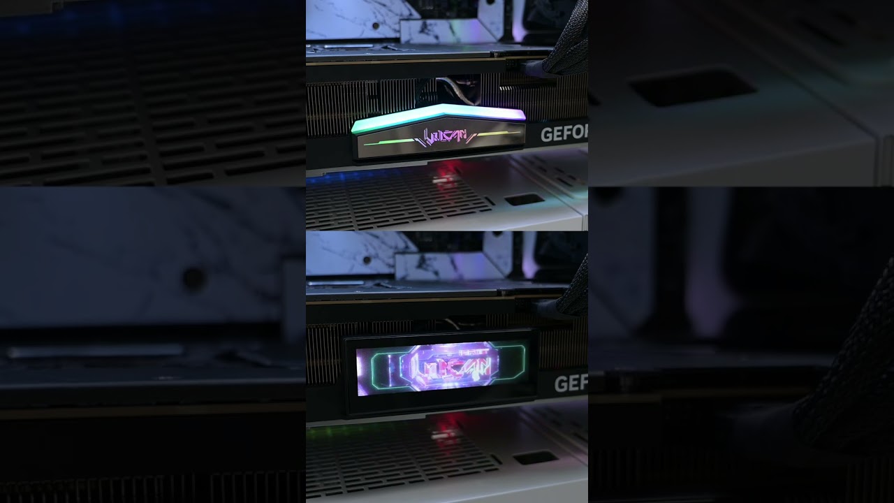 Colorful iGame Vulcan Graphics Cards has awesome display screens#shorts