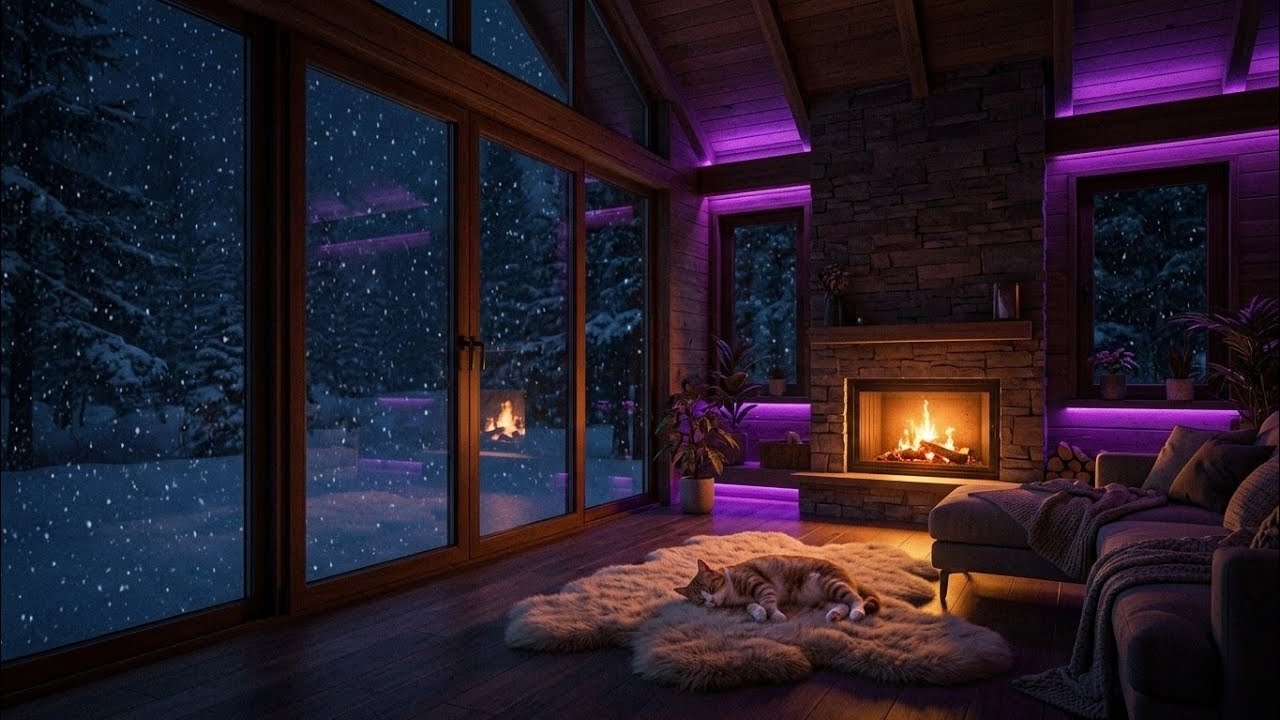 Snowy Night in the Cabin 🎹 Deep Focus Lo-Fi for Studying & Sleeping 🌌