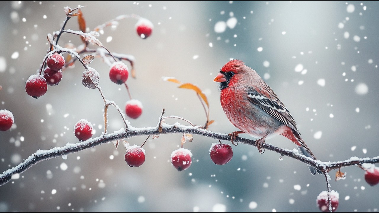 Falling Snow & Gentle Birds ❄️ Relaxing Melodies for Deep Peace