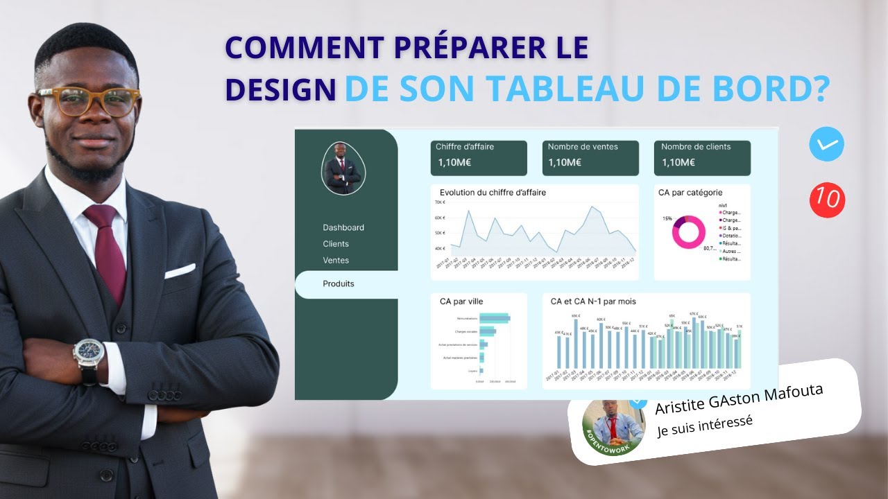 Comment préparer et insérer un arrière plan d'un dashbord et le réaliser sur Power BI