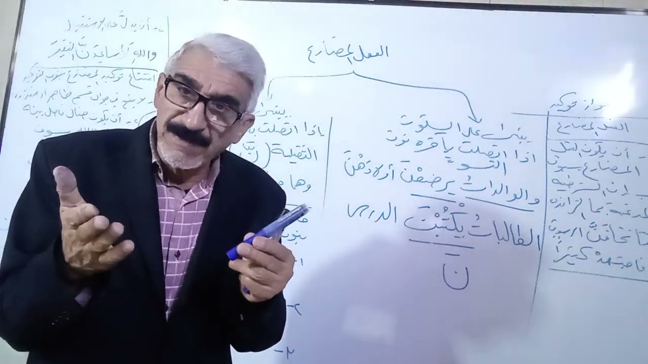 بناء الفعل المضارع.. والله المستعان.. للرابع الإعدادي
