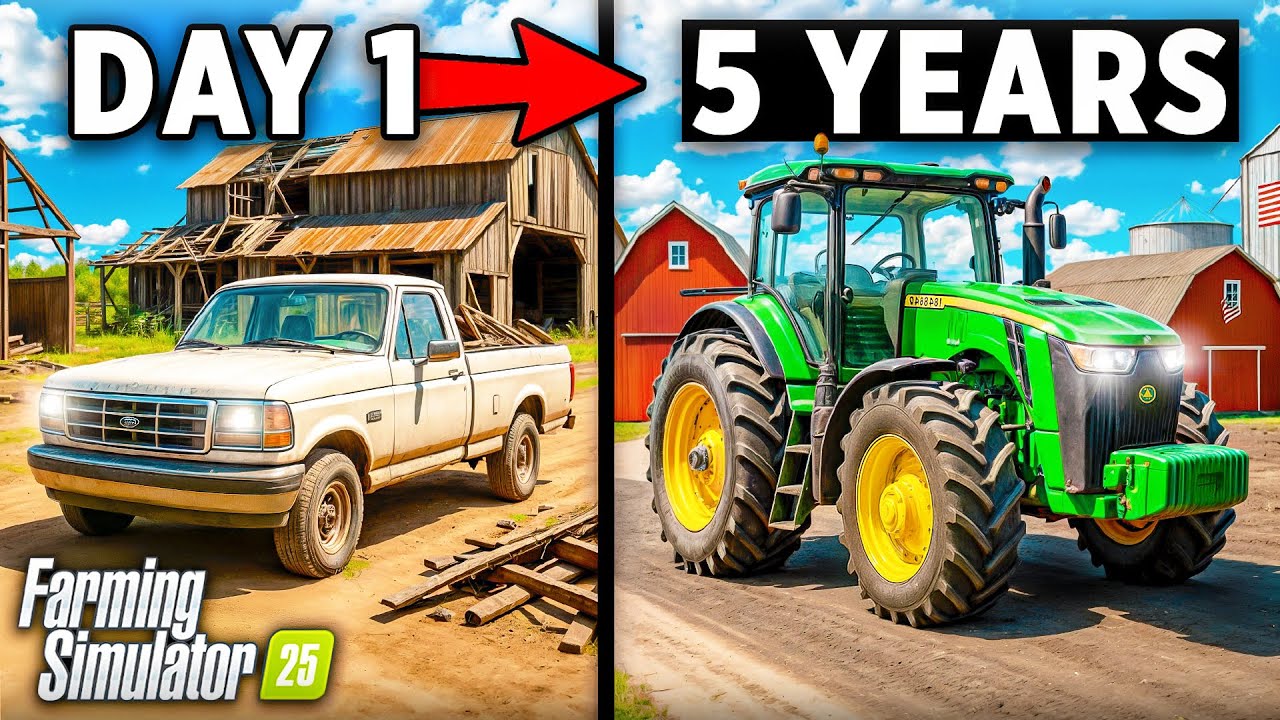 I spent 1825 DAY rebuilding my family farm! Here's What Happened! Farming Simulator 25