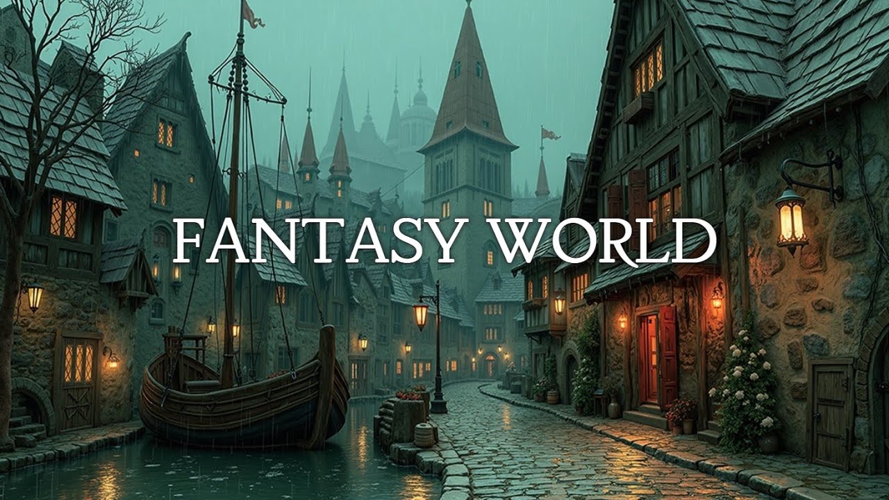 Cozy Fantasy Tavern Music ~ Medieval Village Ambience for Study & Relaxation