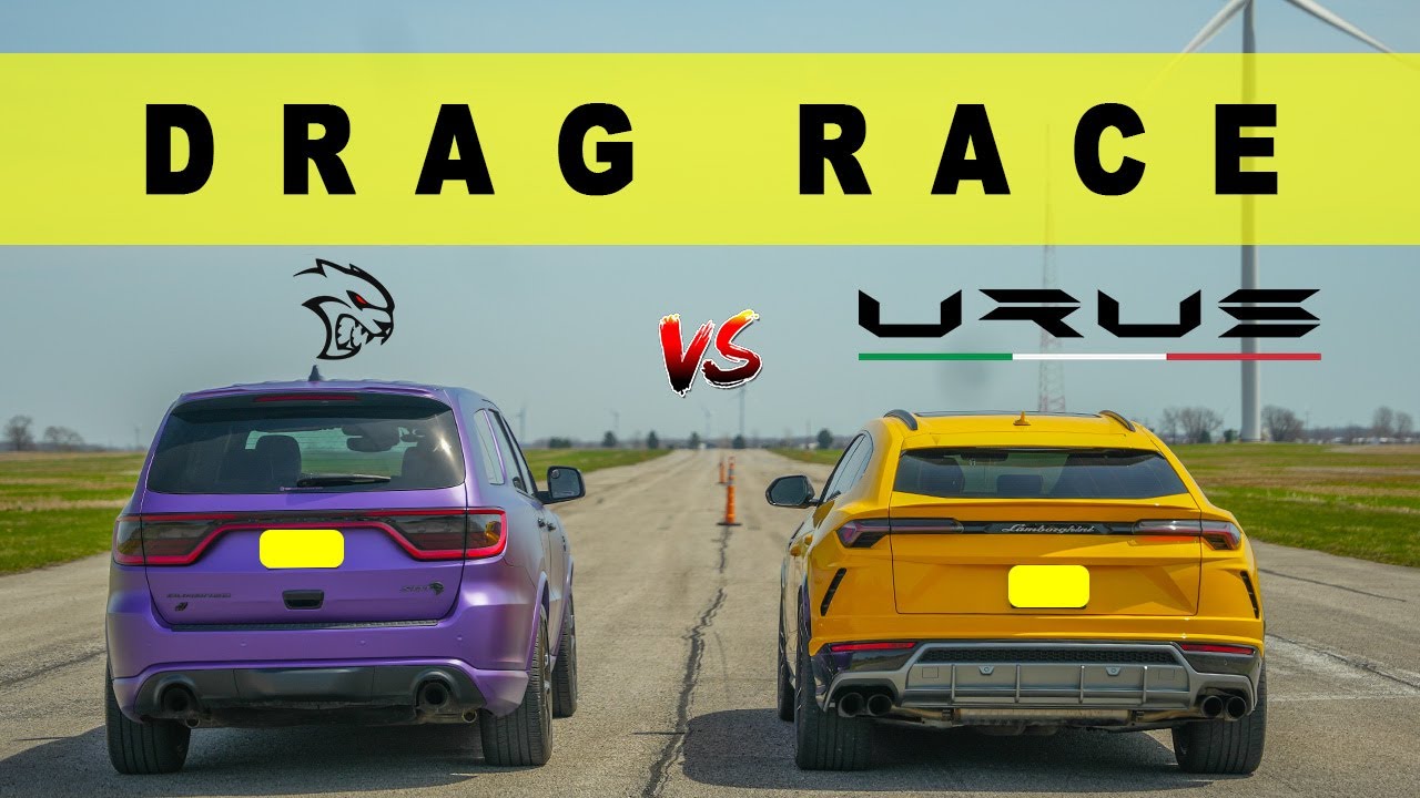 Dodge Durango Hellcat соревнуется с Lamborghini Urus: сможет ли он победить? Гонка Drag and Roll.