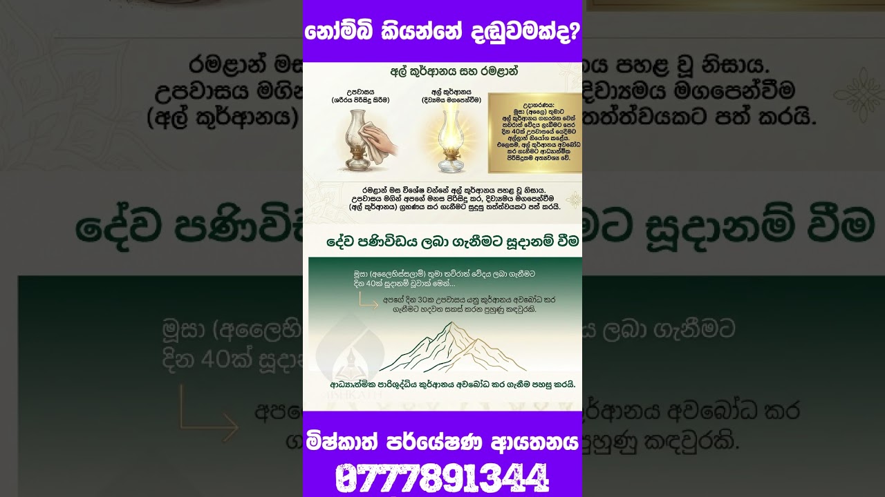 නෝම්බි අල්ලන්නේ දඬුවමකටද? #ramadan #sinhala #sinhalaquran #srilanka