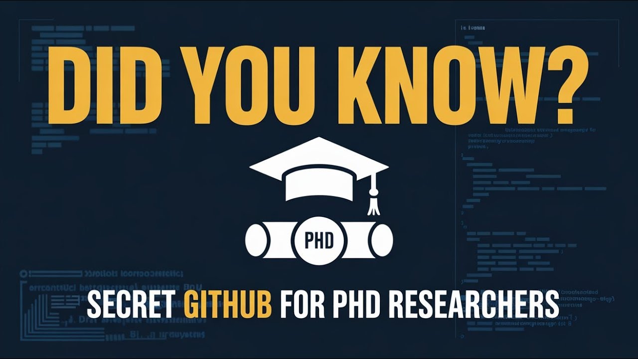 DID YOU KNOW - SECRET GITHUB FOR PhD RESEARCHERS !