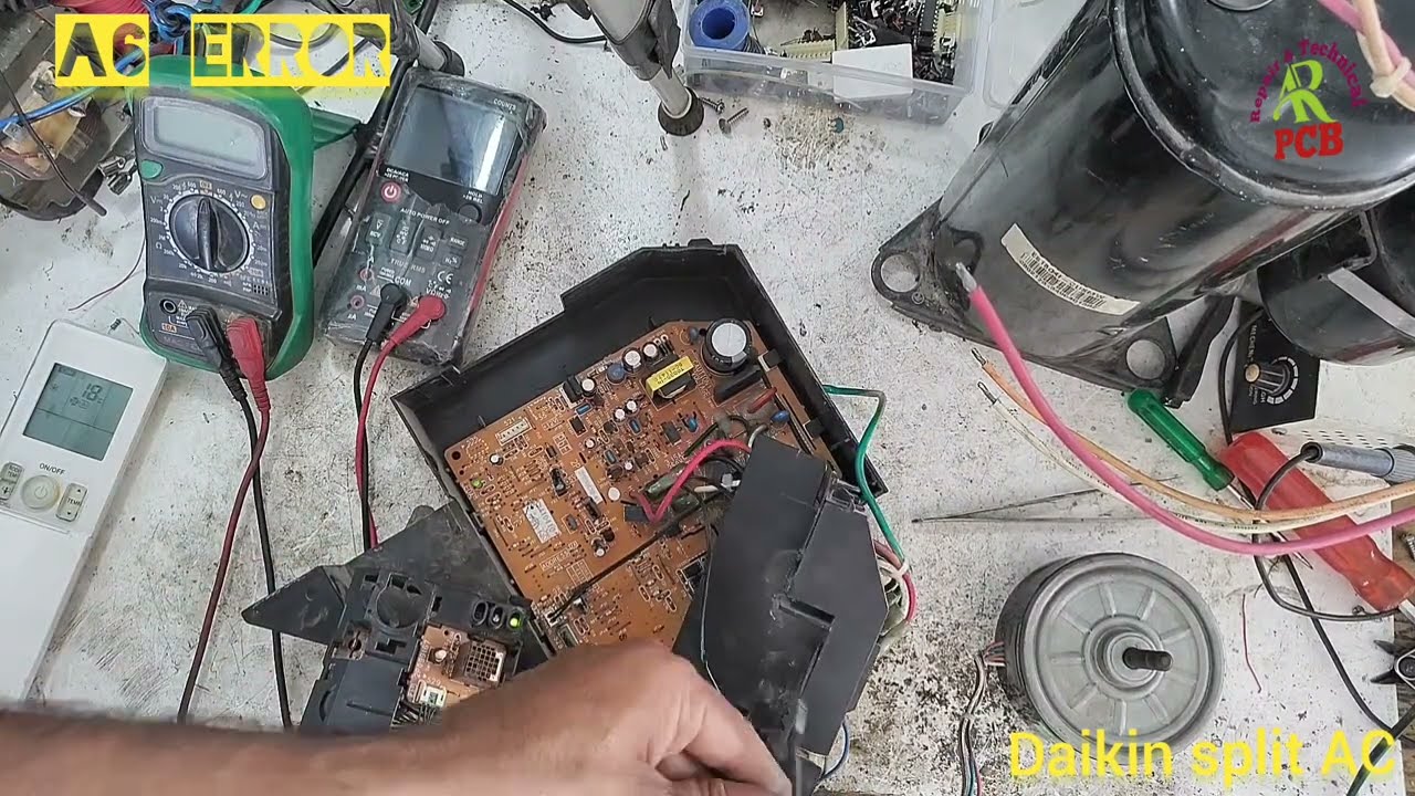 A6 error | Daikin split AC fan motor not working | Daikin Thailand PCB | Daikin PCB repair | A 6
