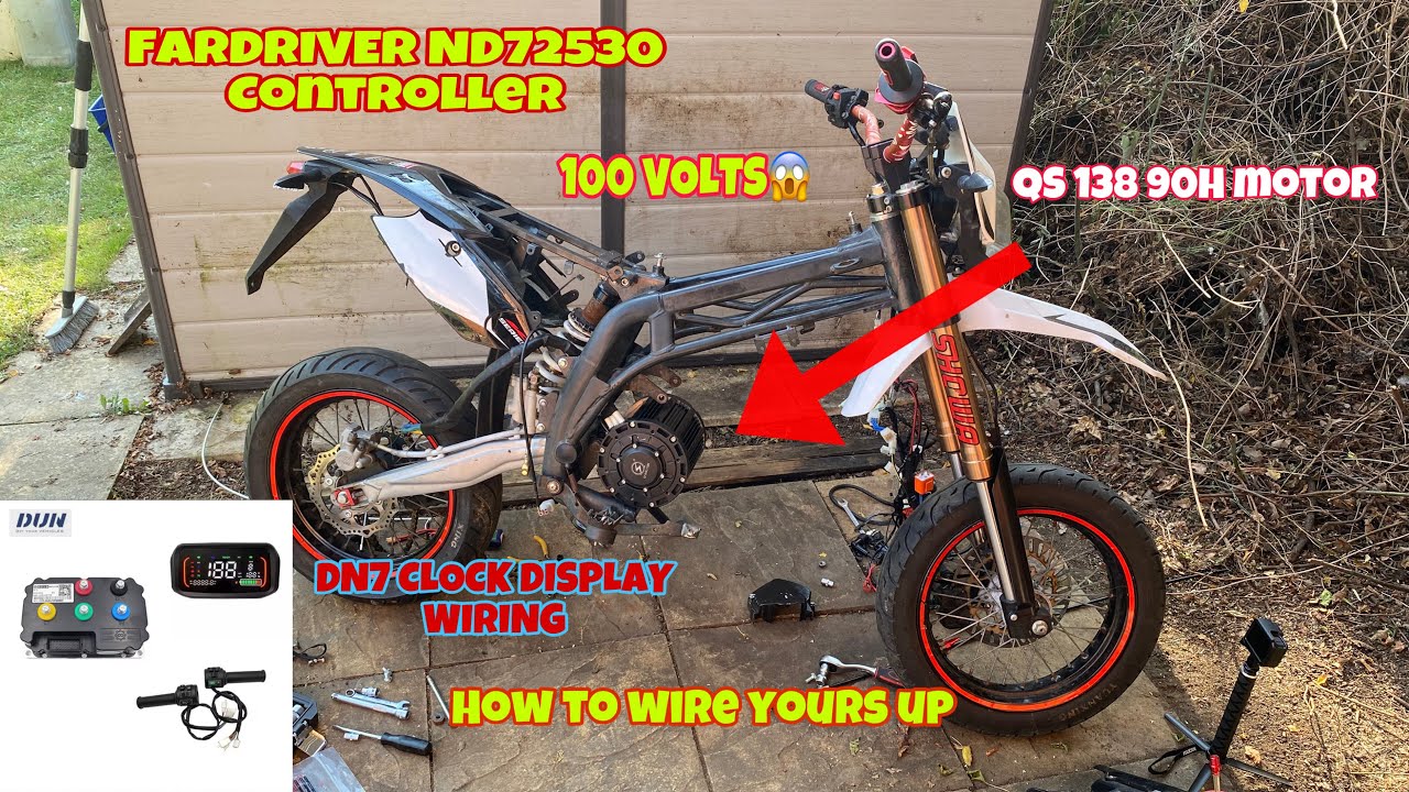 QS138 90H Motor / FARDRIVER ND72530 72V DC 350A FULL WIRING DIAGRAM SETUP ￼