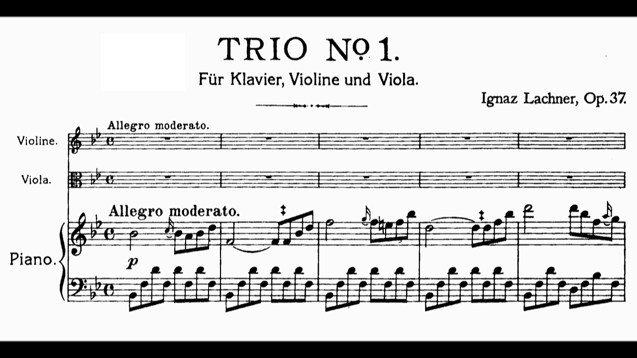Ignaz Lachner – Piano Trio No. 1, Op. 37 (1851)