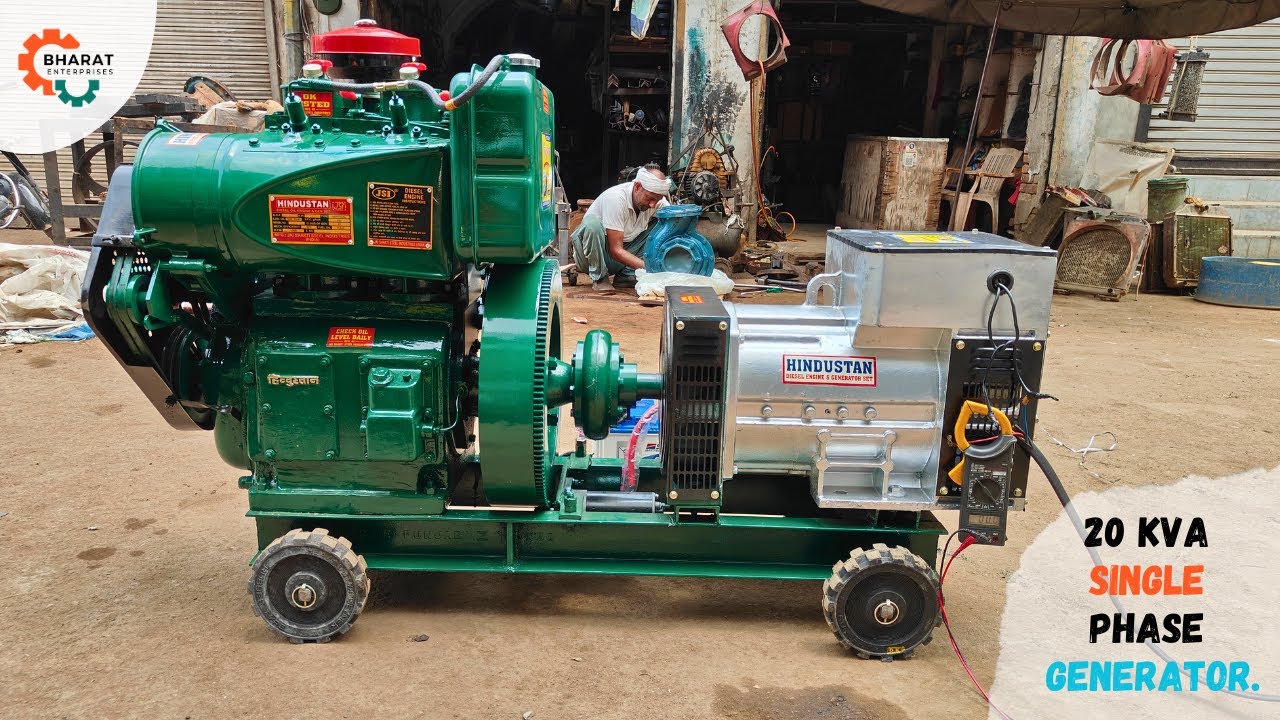 20 KVA Single phase 28HP engine blower type electricity generator.