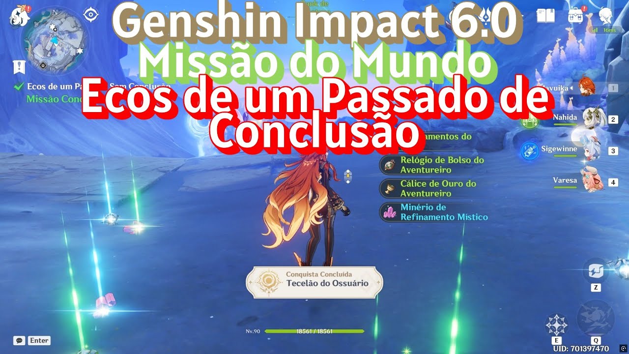 Genshin Impact 6.0 | Missão do Mundo: Ecos de um Passado de Conclusão