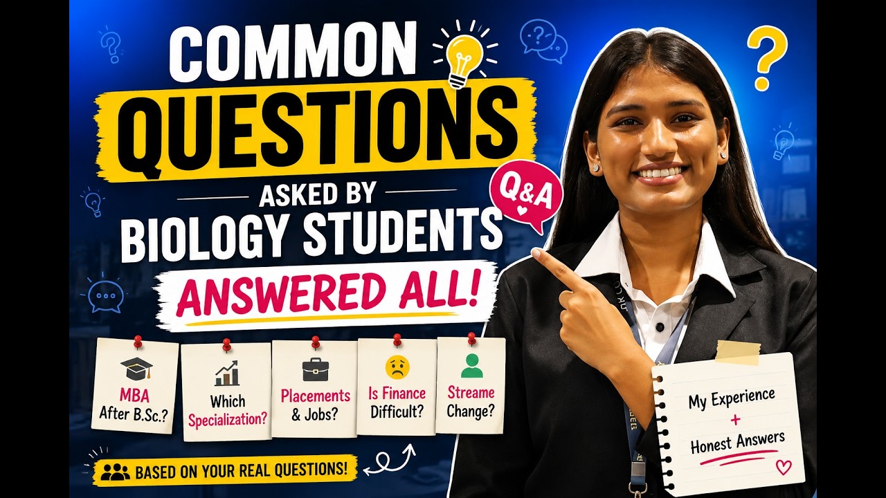 MBA After B.Sc.? Common Questions Every Biology Student Asks! | Answered Honestly ❤️