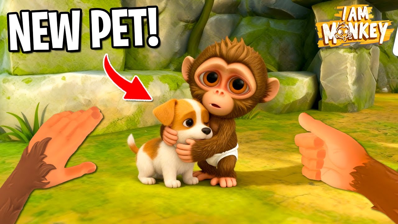 У моего МАЛЫША ОБЕЗЬЯНКИ появился НОВЫЙ ТАИНСТВЕННЫЙ ПИТОМЕЦ! (I Am Monkey VR)