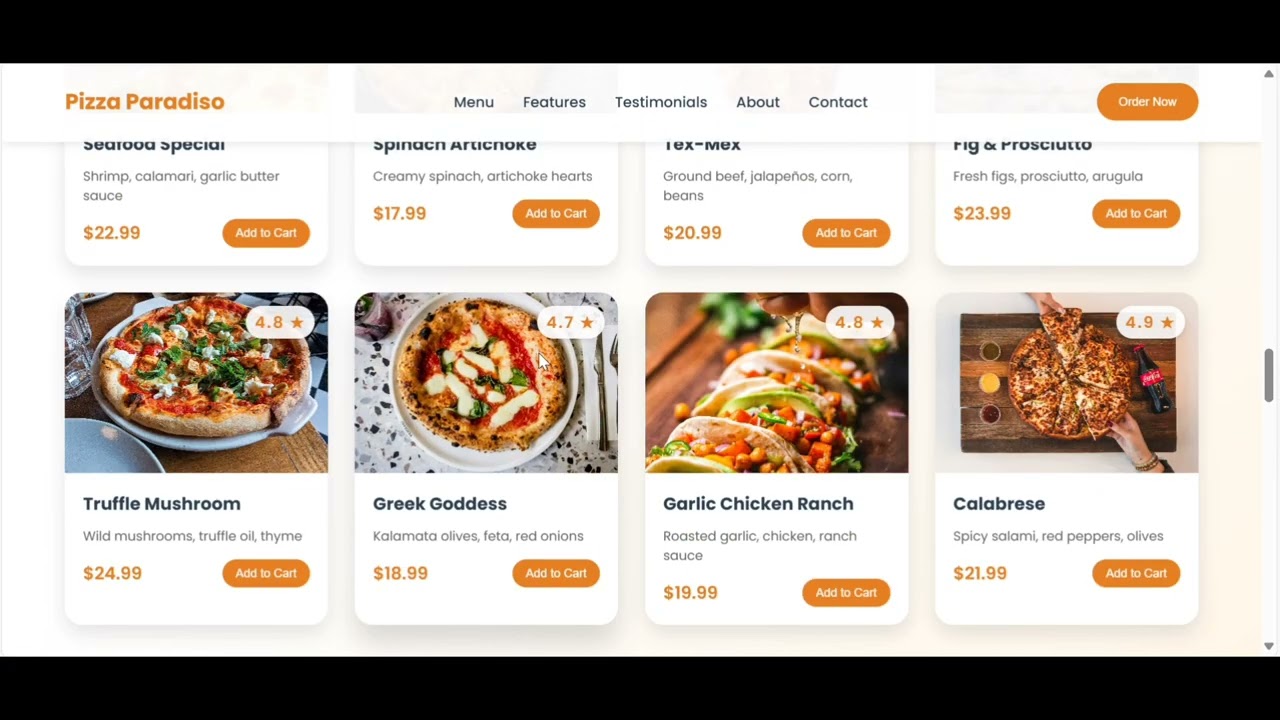 Create Frontend Pizza Website Using HTML, CSS & JavaScript | Full UI Design Tutorial 🍕💻#AI#frontend