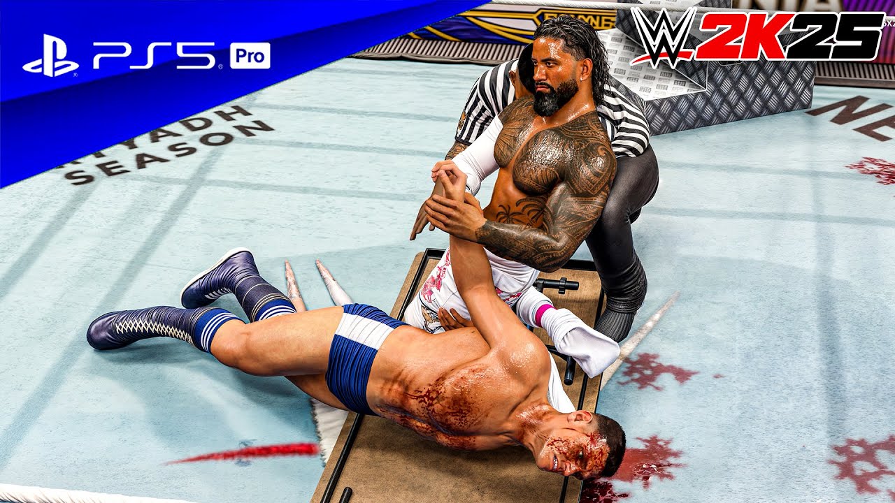 WWE 2K25 — Джей Усо против Гюнтера | Чемпионат мира в тяжёлом весе Wrestlemania | PS5™ Pro [4K60]