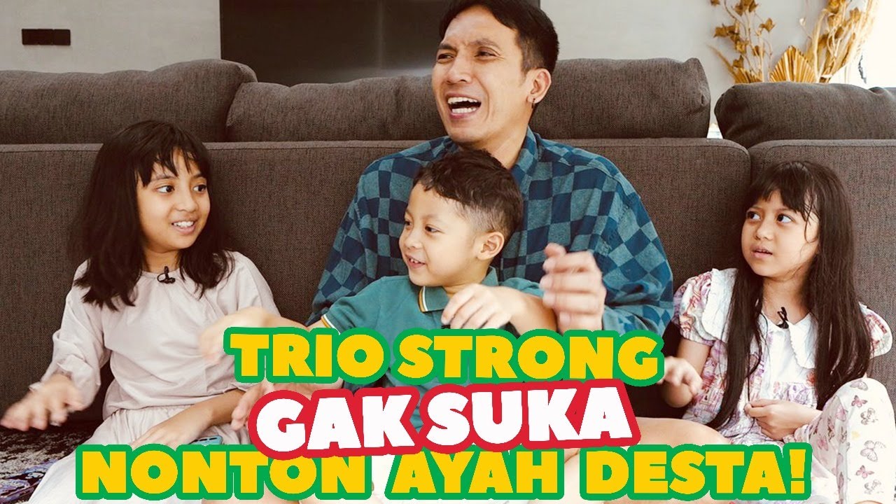 TRIO STRONG GA SUKA AYAH DESTA GENIT SUKA PEGANG PEGANG DI TV!! PEGANG APA?
