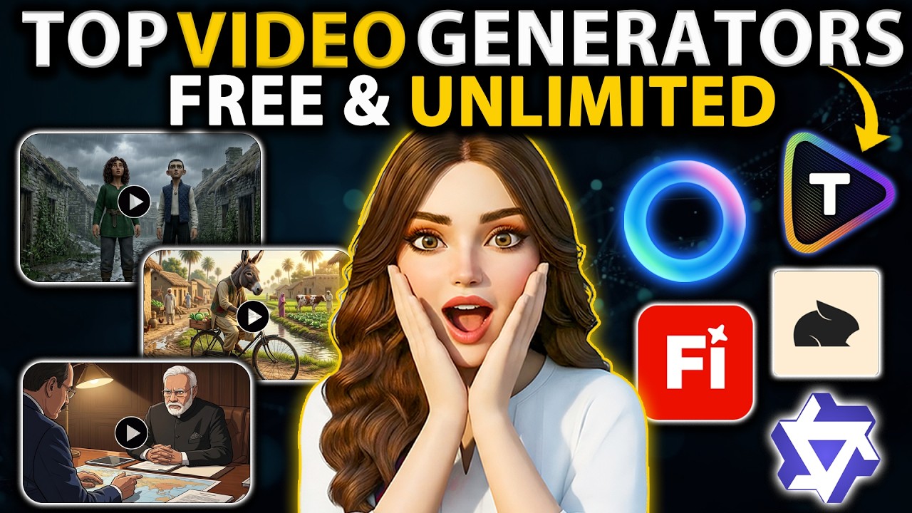 Top 5 FREE UNLIMITED AI Video Generators | Ai video kaise banaye | image to video