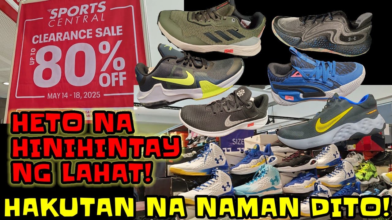 SPORTS CENTRAL CLEARANCE SALE 80% OFF SA MEGAMALL!