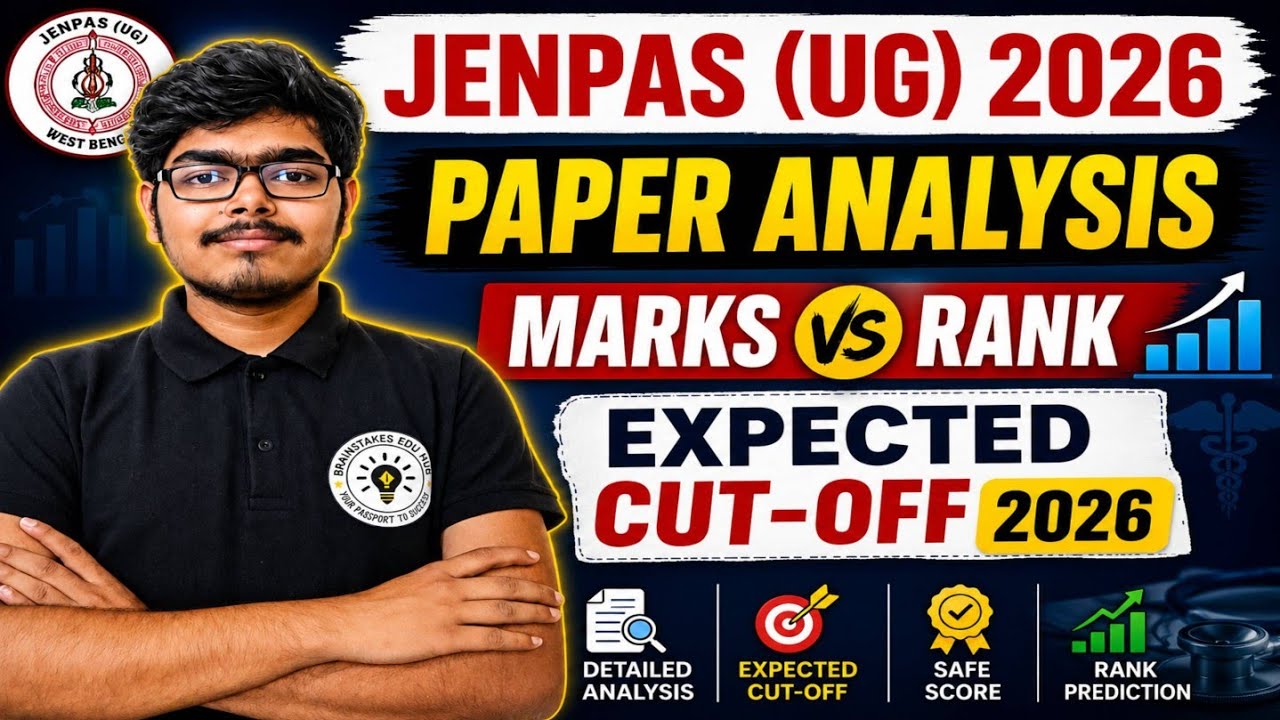 JENPAS (UG) 2026 Paper Analysis | Paper-I Analysis | Expected Marks vs Rank | JENPAS Cut-Off 