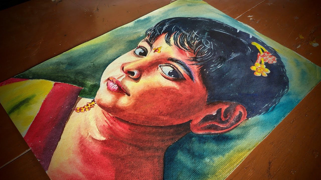 Beautiful Cutie Baby Girl Portrait/ Watercolor On Paper 🎨 #art #portrait 