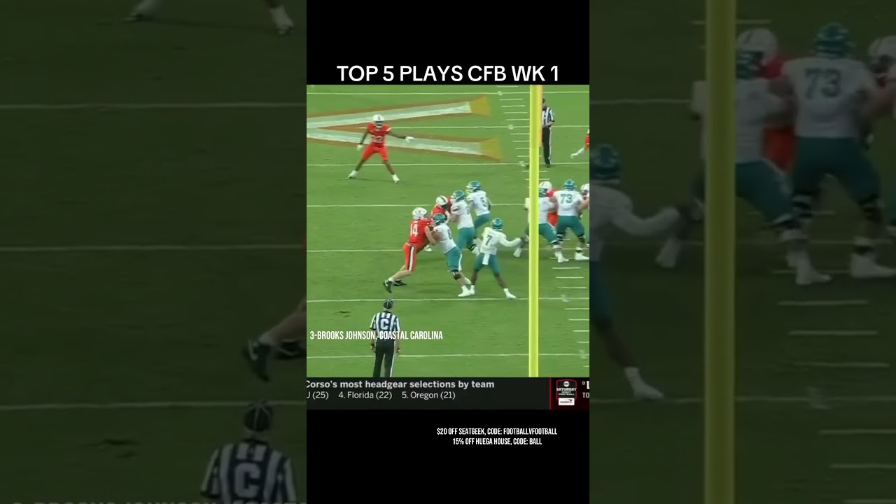 TOP 5 PLAYS CFB WK 1