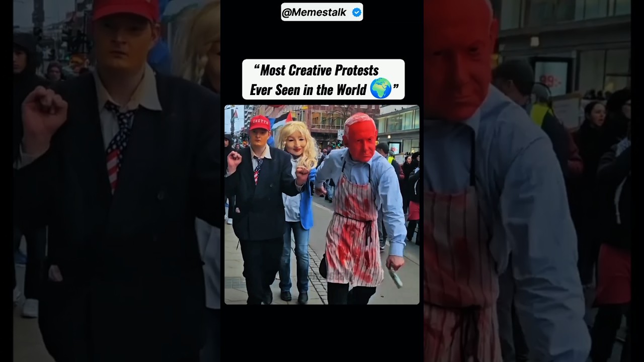 When Protests Get Creative🔥 #Protest #USA #trump #TrumpProtests #NoKingsProtest#MemesTalk #memetalk