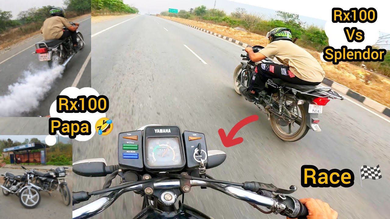 Гонка на скорость Rx100 против Splendor 🤣 Гонка отца против бета-самца 🤣 Никогда бы не подумал об...