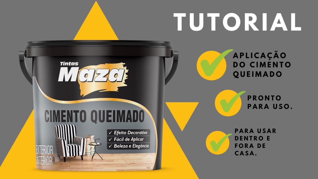 PASSO A PASSO COMO APLICAR EFEITO CIMENTO QUEIMADO - Tintas Maza