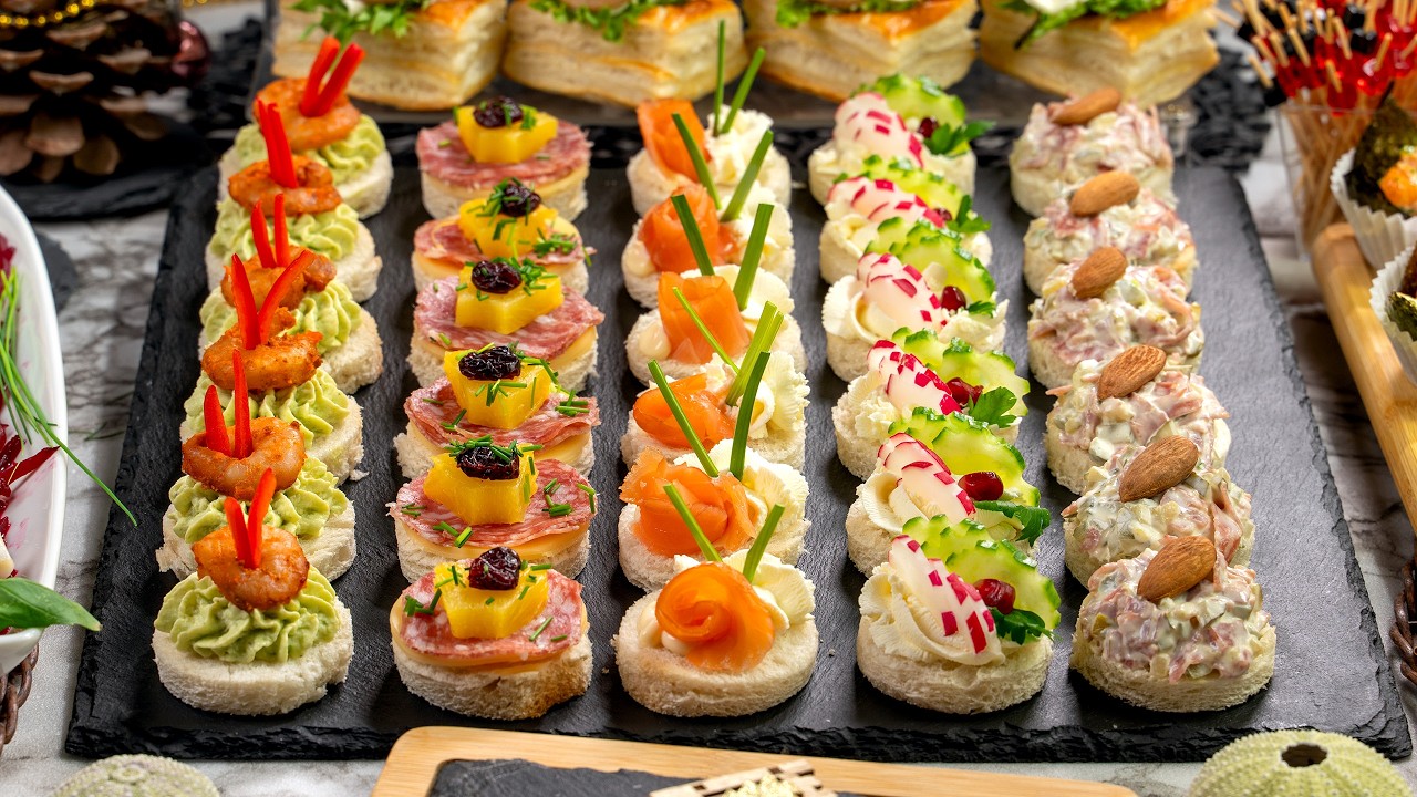 Топ-5 мини-канапе — быстрый и вкусный рецепт закуски
