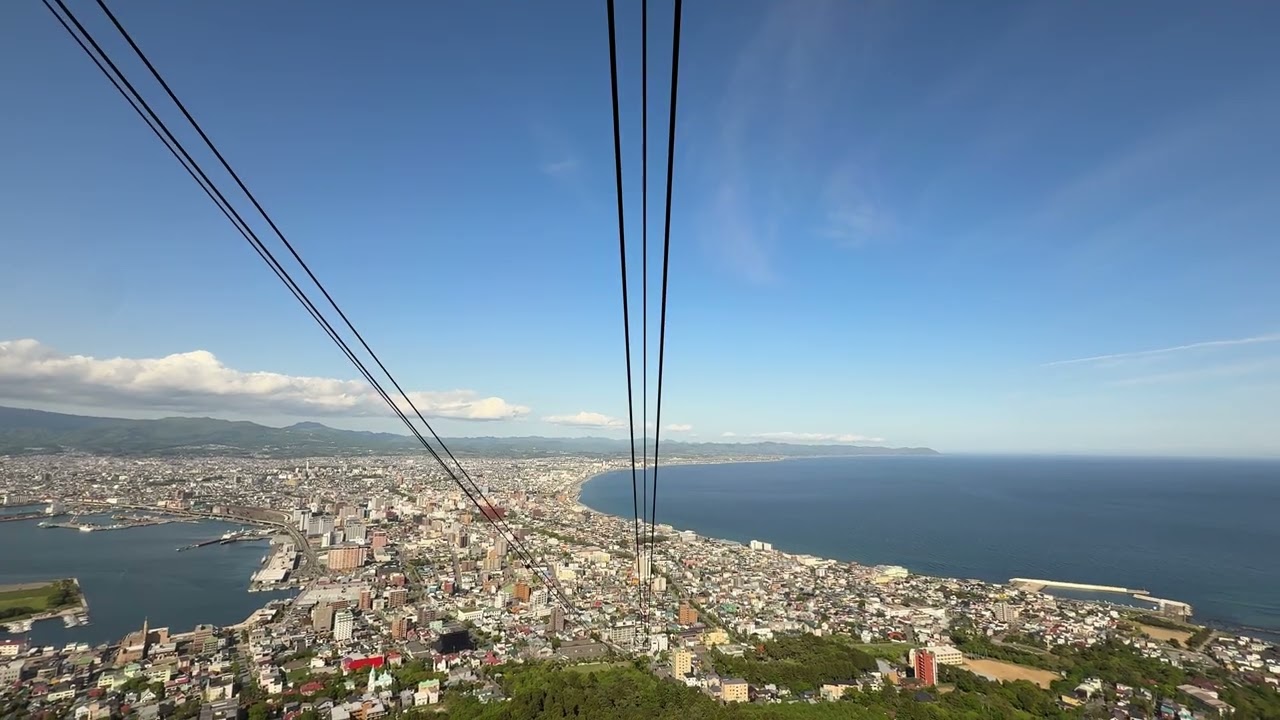 【4K】絶景！　函館山ロープーウェイ後面展望/Mt. HAKODATE ROPEWAY Rear View