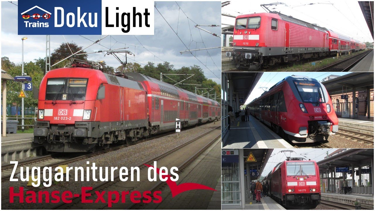 [Doku Light] Die Zuggarnituren des Hanse Express | RE 1 Hamburg - Rostock | BR 182, 146, 112, 442