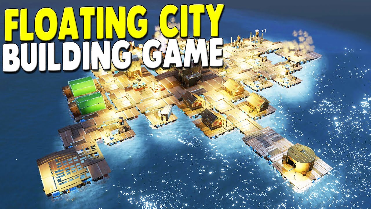 Building a FLOATING CITY and Fighting PIRATE RAIDS | Buoyancy City Building Tycoon Gameplay