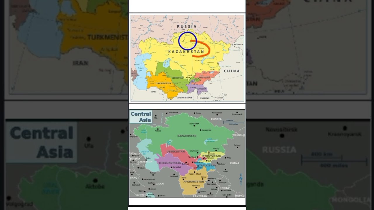 Central Asia | मध्य एशिया | Map | Map Discussion | Central Asia Countries | World | Asia | 