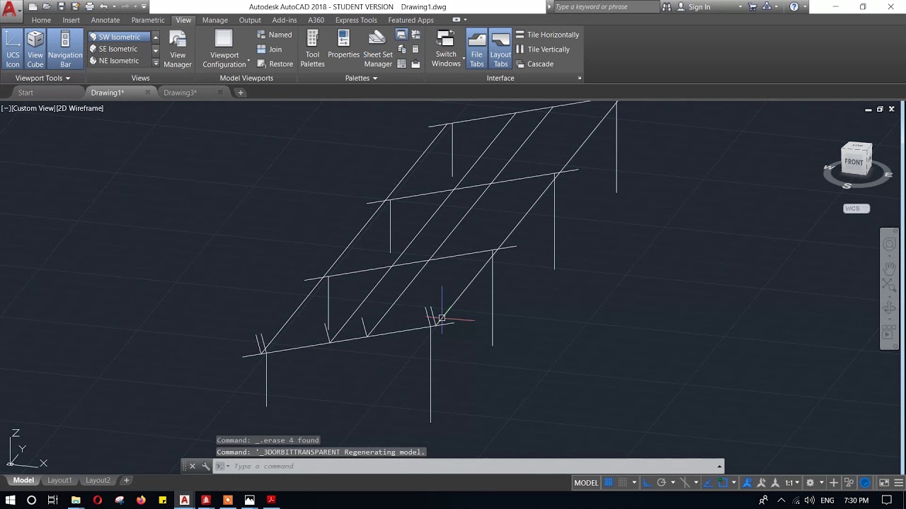 Design solar panel structure AUTOCAD