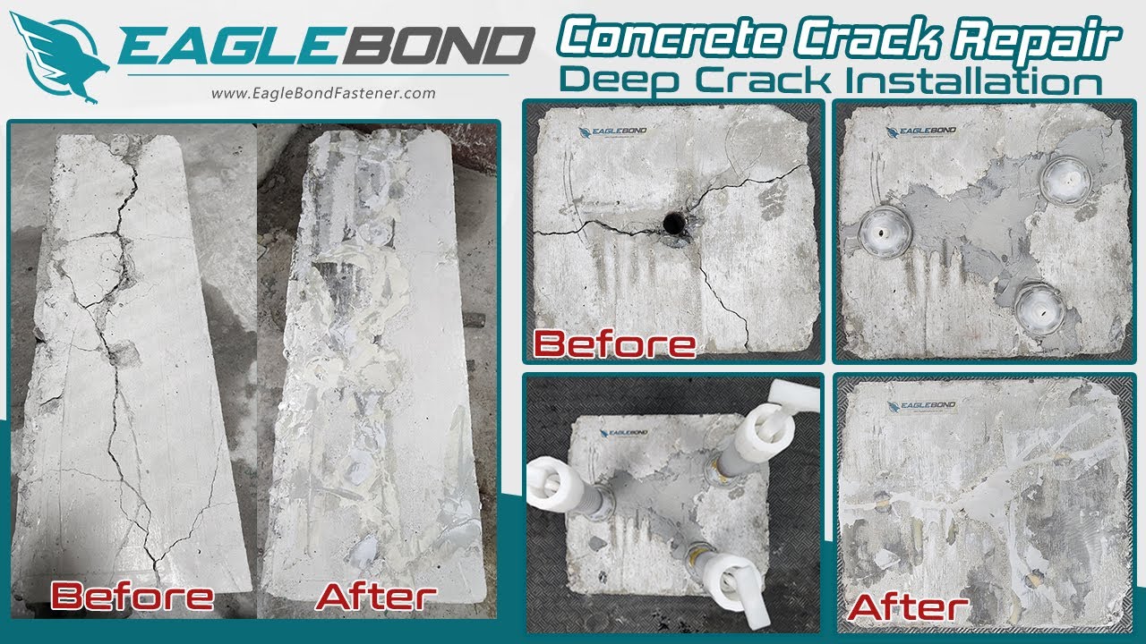 Concrete Crack Repair Solution / Structural Crack Repair / Deep Crack Repair by Pressure Injection