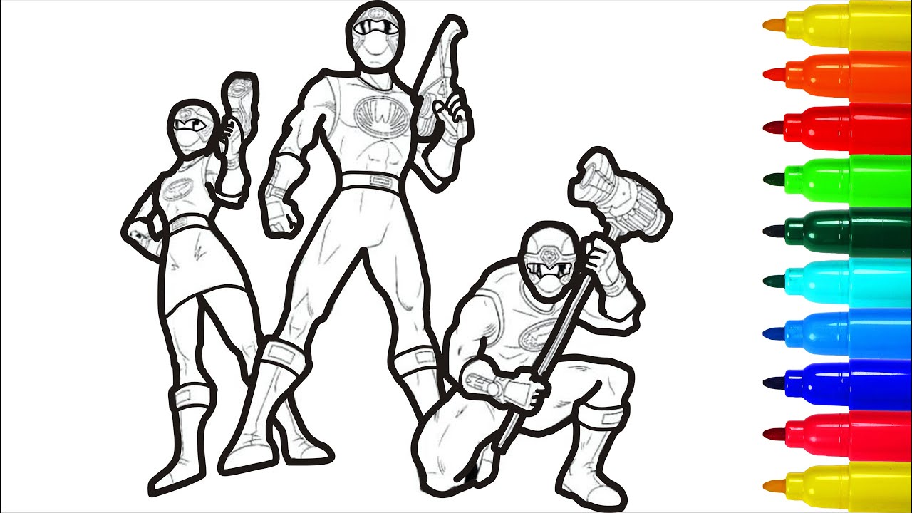 Power Rangers Super Star Coloring Pages