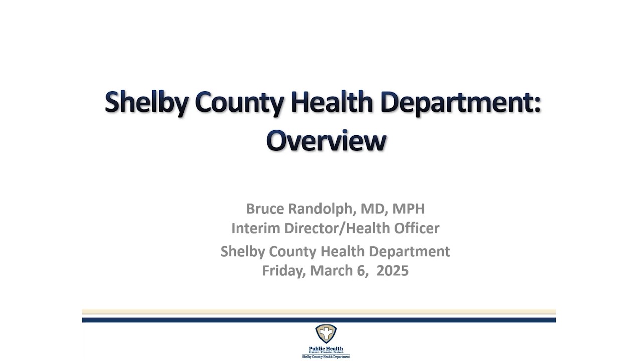 Speaker Series with Interim Health Department Director Dr Bruce Randolph