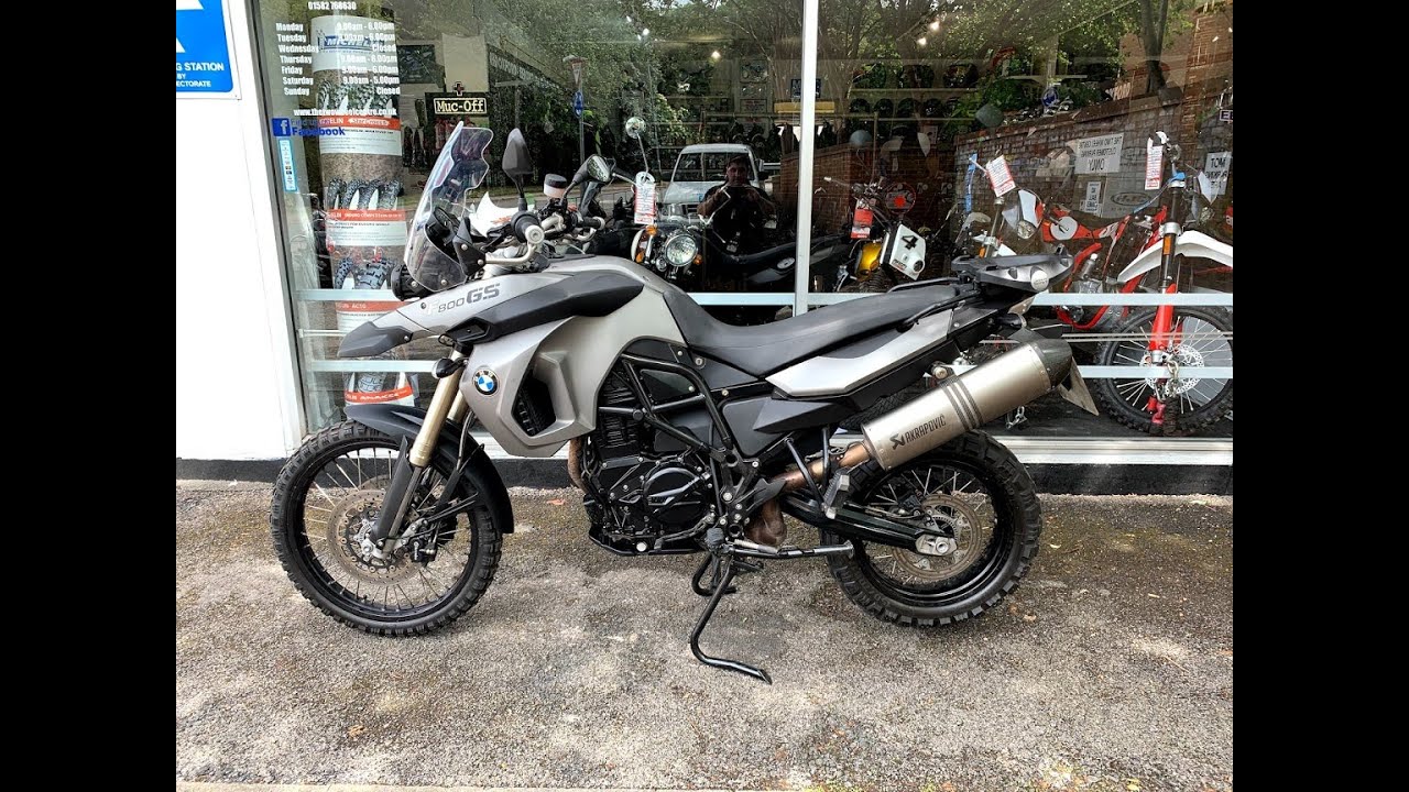 BMW F800 GS 2008 GREY AKRAPOVIC EXHAUST START UP & REVIEW