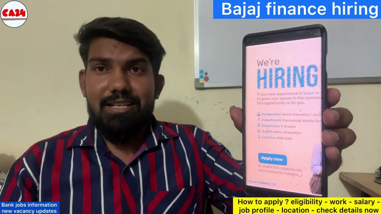 Bajaj finance hiring assistant manager/senior executive - salary 6 LPA - how to apply ? eligibility?