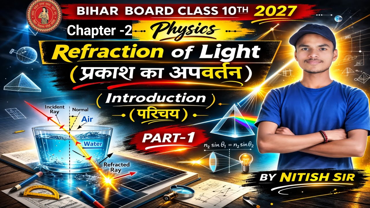 📢🎯 प्रकाश का अपवर्तन(REFRACTION OF LIGHT) || परिचय INTRODUCTION|| CLASS 10TH PHYSICS CHAPTER 2 DAY-1