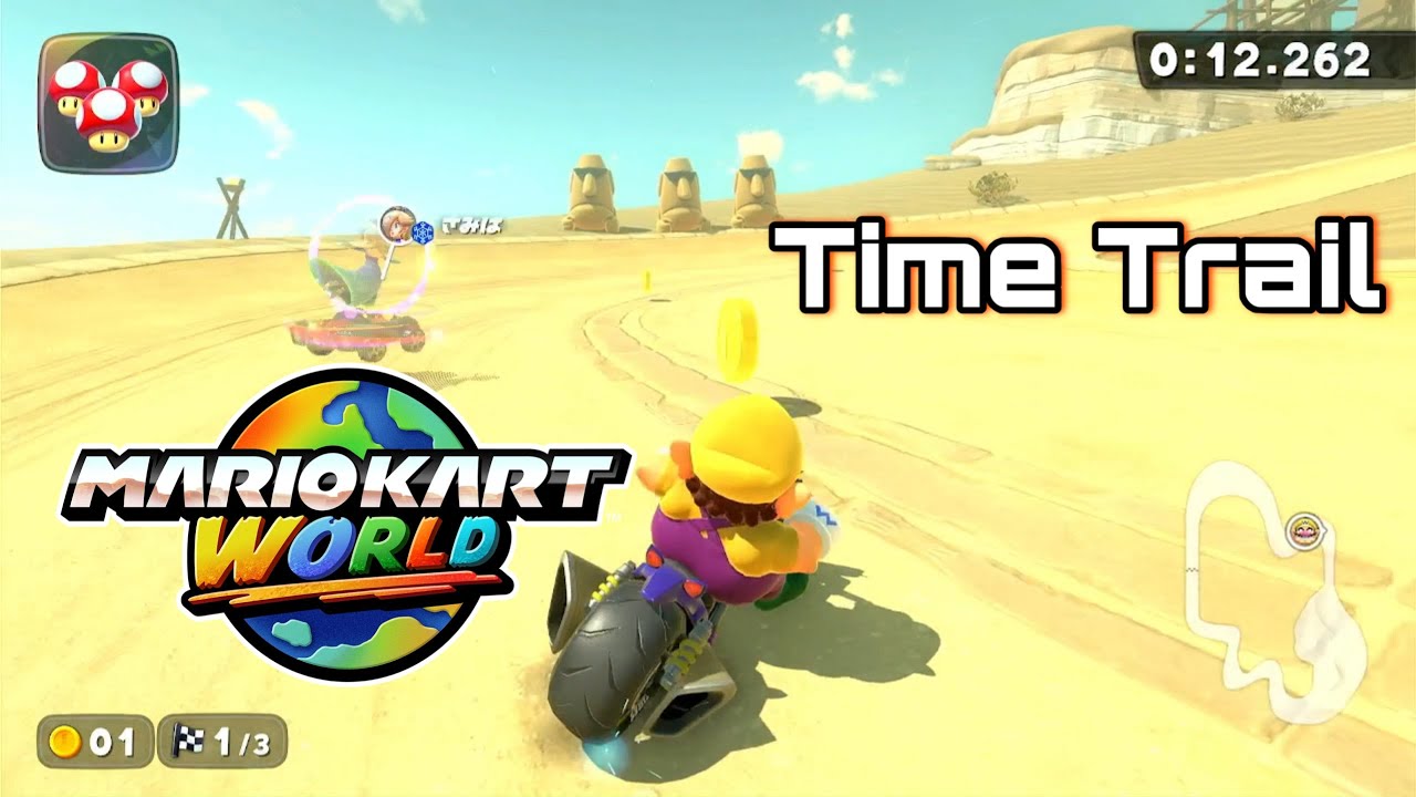 Mario Kart World Time Trails GaelLazer VS Deset Hills!