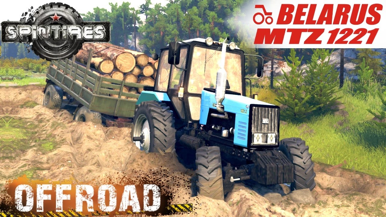 SpinTires MTZ 1221 Tractor Off-road Test