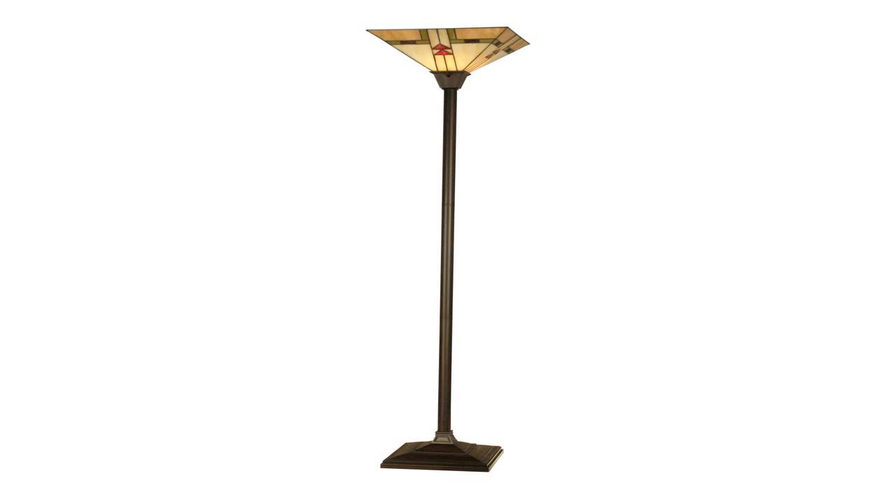 Halogen Three Light Torchiere and Reading Floor Lamp