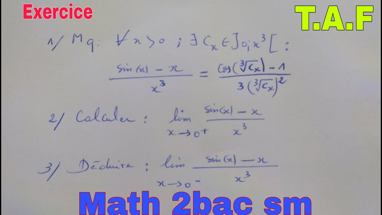 limite et t.a.f.....math 2bac sm